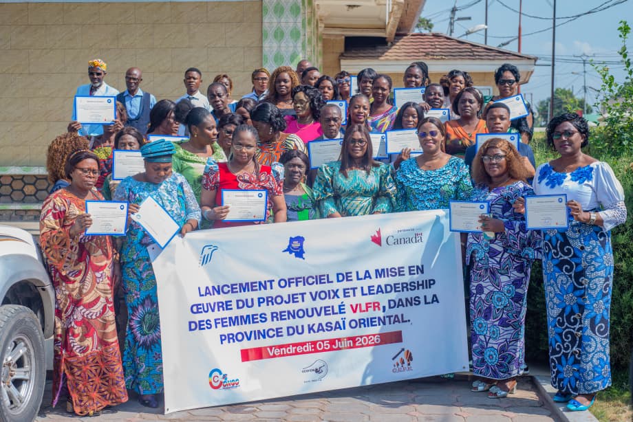 Participantes et participants au lancement officiel du projet VLFR au Kasaï Oriental